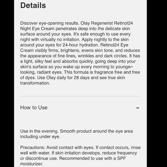 Olay Eyes Retinol24 👁 - Picture 5 of 5